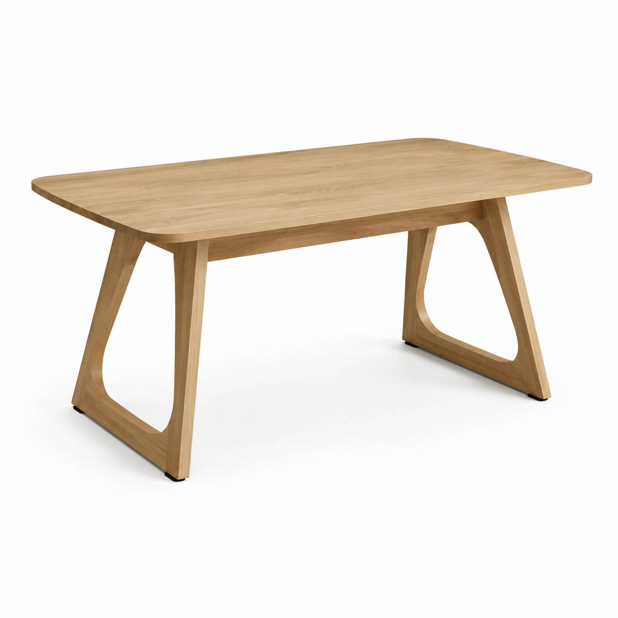 Holz-Esstisch im skandinavischen Stil, 160 × 80 × 75 cm, Hellbraun